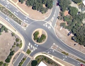 Roundabout at Bribie Island Community Arts Centre - Before changes